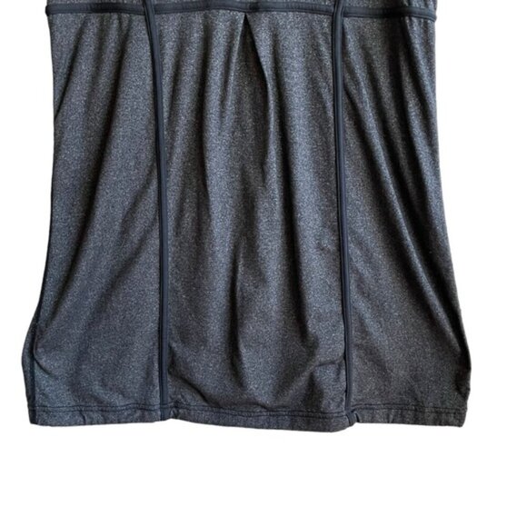 Lululemon Scoop Neck Pleated Back Athletic Tank Gray Black Size 6 - Picture 4 of 10